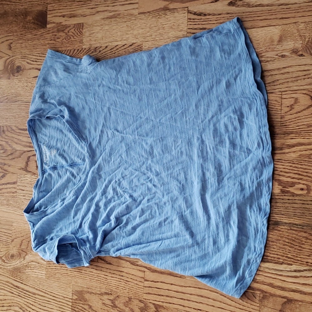 (S) GAP Lightweight Casual Easy Tee V Neck Solid Color Pastel Classic